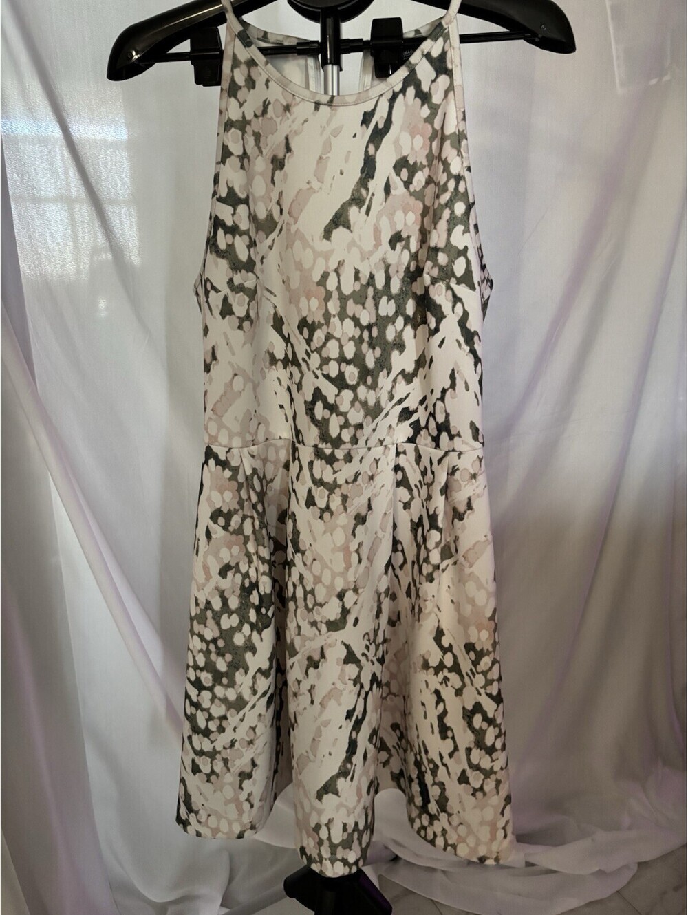 MOSSIMO SUPPLY CO; ABSTRACT WATER COLOR PRINT FIT AND FLARE